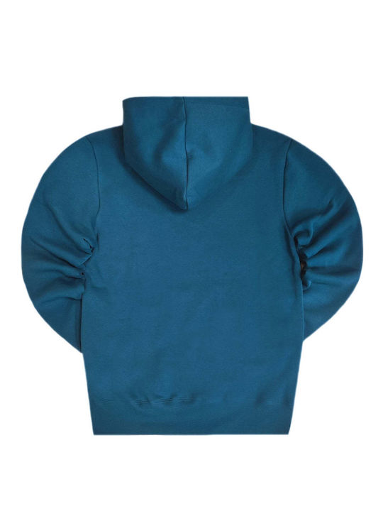 Henry Clothing Herren Sweatshirt Jacke mit Kapuze Blau