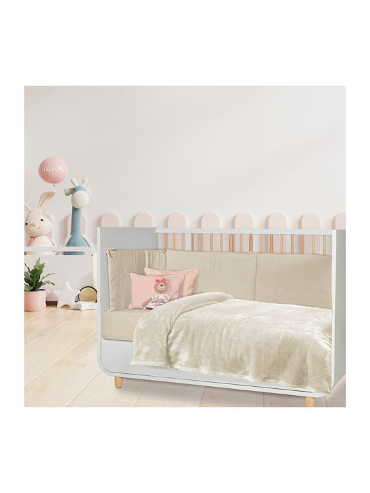 Das Home Decke Wickeltücher für Kinderzimmer Samt Beige 80x110cm