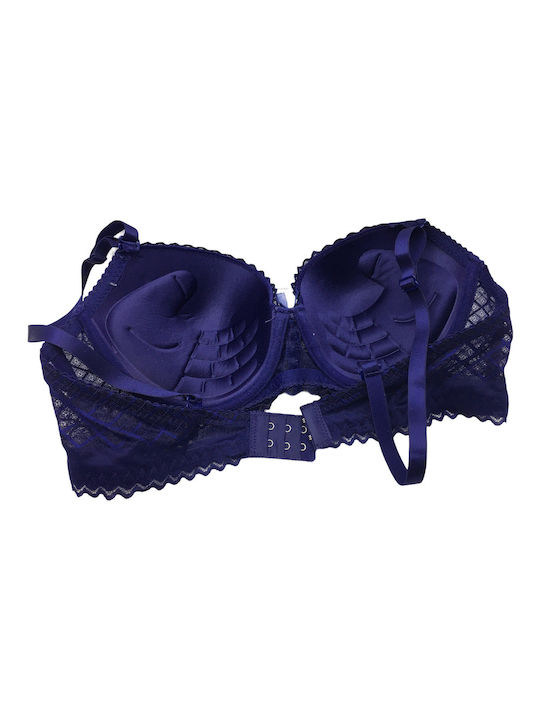 Lunna Bra with Light Padding Underwire Blue