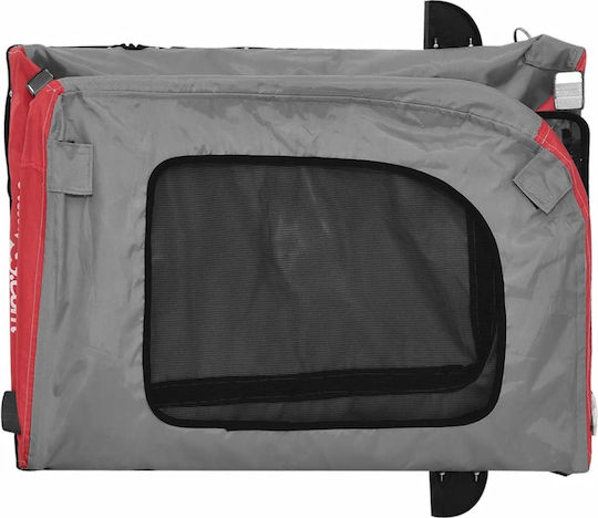 vidaXL Dog Carrying Red Stroller for 45kg Pets L133.5xW73.5xH69cm