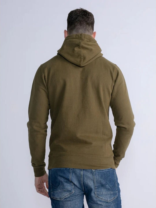 Petrol Industries Men's Sweatshirt with Hood and Pockets Khaki