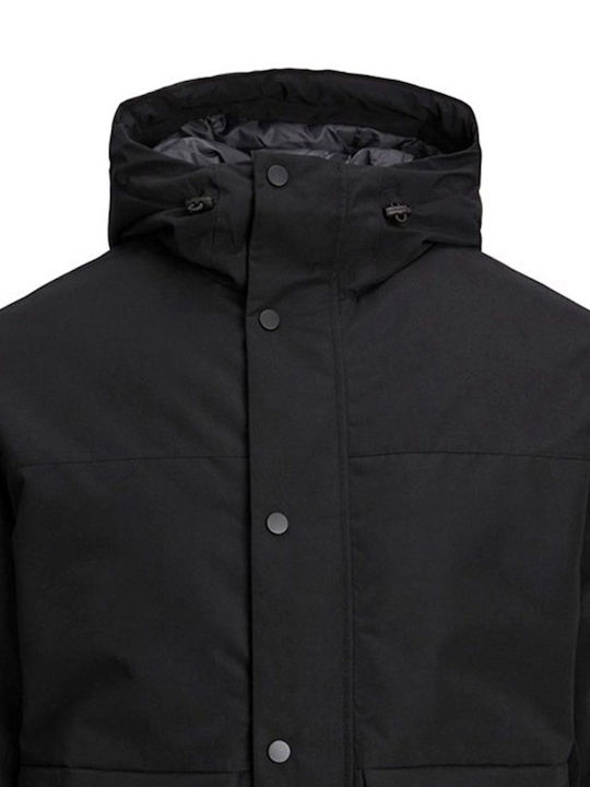 Jack & Jones Herren Winter Jacke Lässig Schwarz