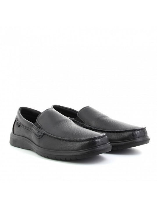 Ara Men's Leather Moccasins Black