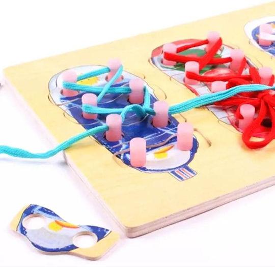 Δένω Κορδόνια Educational Game Knowledge made of Wood