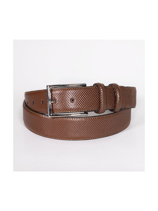 Ageridis Leather Men's Leather Belt Brown