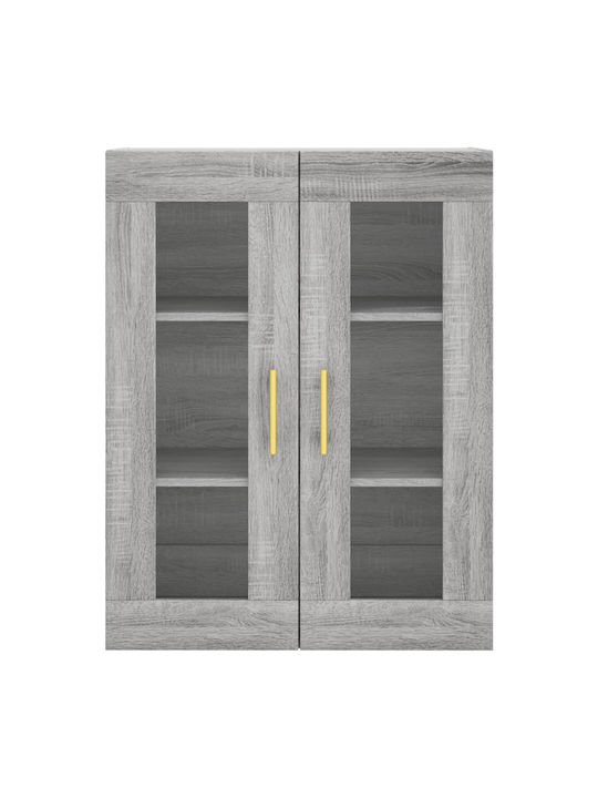 Dulap Pentru Sufragerie Din Placă Din Lemn Agregat Gri 69.5x34x180cm