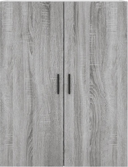 Living Room Display Cabinet from Particle Board Grey 34x34x180cm