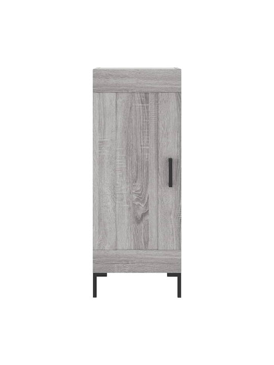 Dulapuri De Prezentare Pentru Sufragerie De Pardoseală Din Placă Din Lemn Agregat Gri 34x180cm