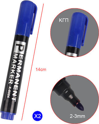 Tpster Permanentmarker blue 2Stück