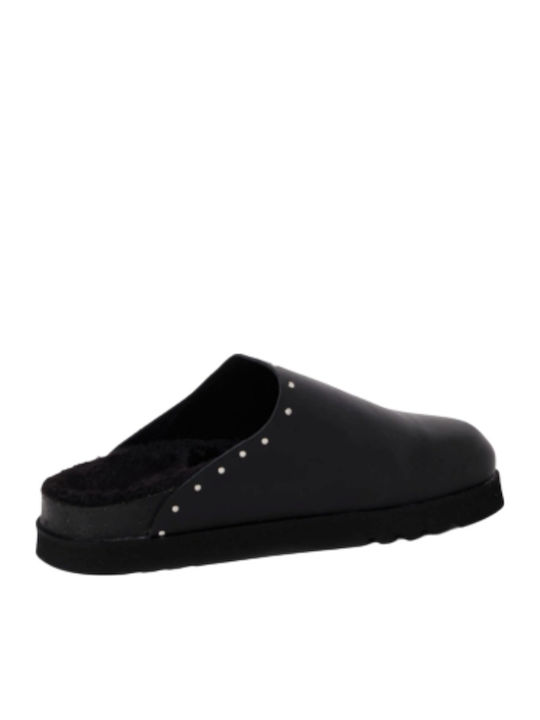Flat Mules in Black Color