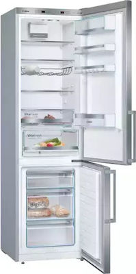 Bosch Ψυγειοκαταψύκτης NoFrost Υ201xΠ60xΒ65εκ. Inox