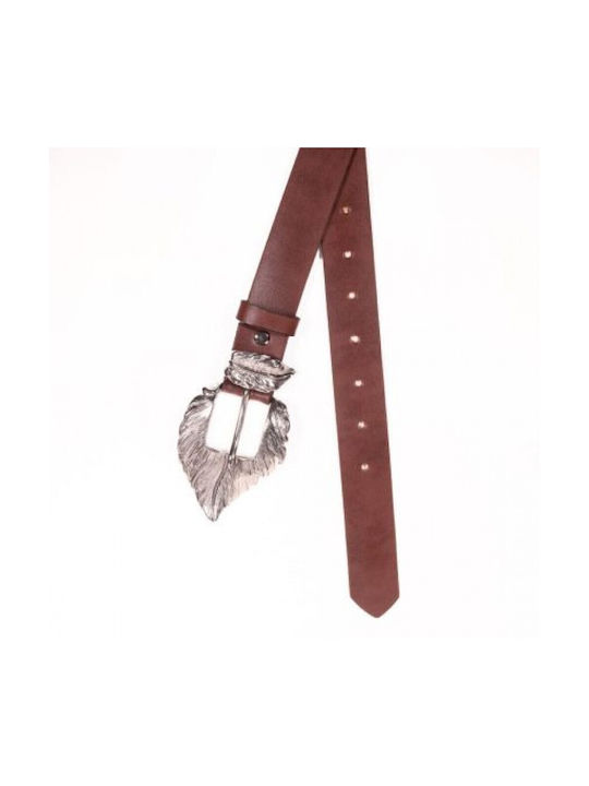 Gem Leathers Leather Women's Belt Tabac Brown