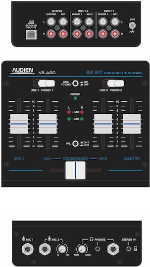 Audien KS-A20 Analog Mixer 3 Channels
