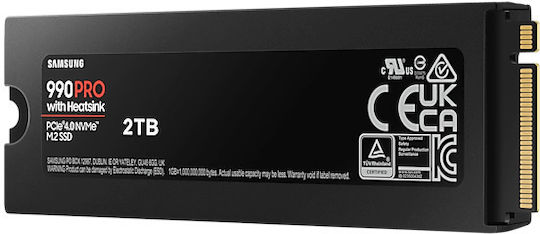 Samsung 990 PRO with Heatsink SSD 2TB M.2 NVMe PCI Express 4.0 MZ