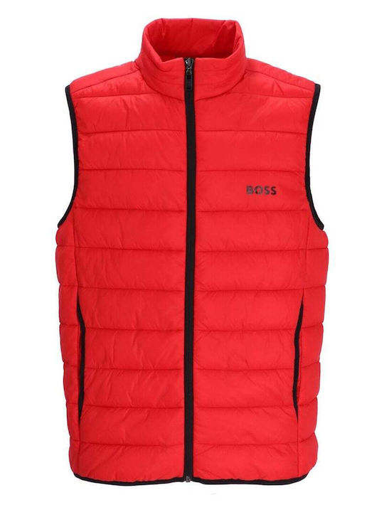 Hugo Boss Men's Sleeveless Jacket Waterproof Red