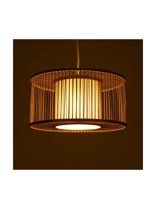 GloboStar Hibiscus Hanging Ceiling Light Beige Boho Grid with E27 Socket 40x20x20cm