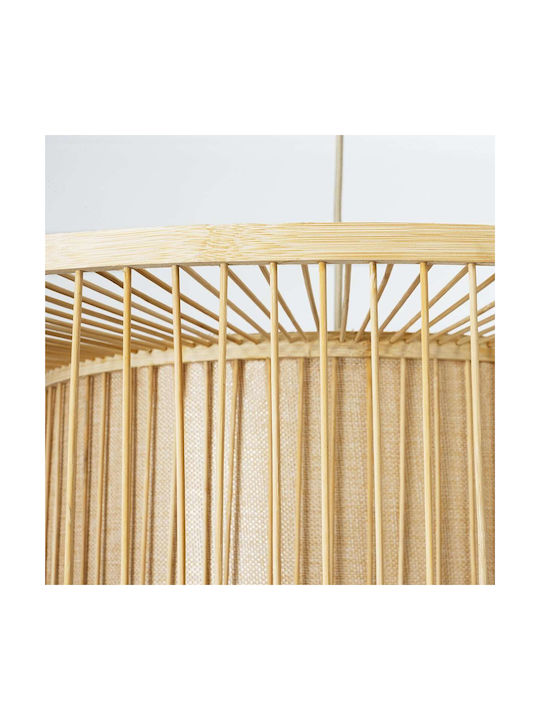 GloboStar Hibiscus Hanging Ceiling Light Beige Boho Grid with E27 Socket 80x38x38cm