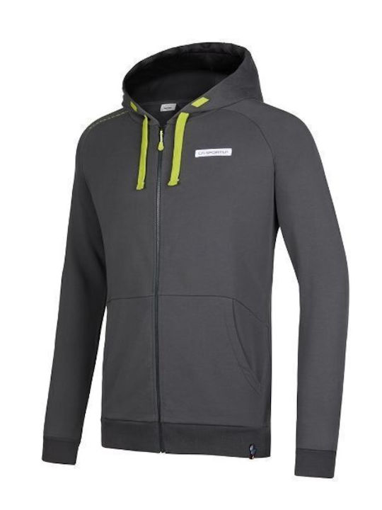 La Sportiva Men's Sweatshirt Jacket with Hood and Pockets Green