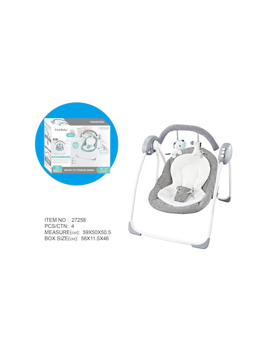 Fun Baby Electric Baby Relax 2 in 1 with Music and Vibration Gray for Child up to 9kg