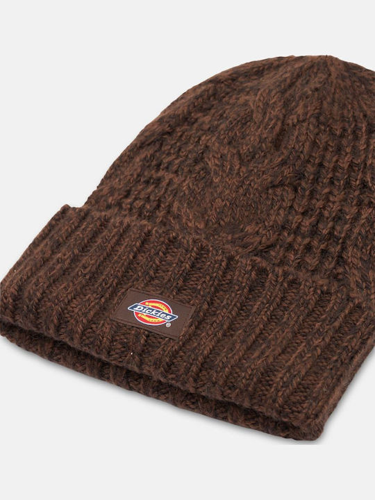 Hoxie Beanie Unisex Σκούφος Πλεκτός σε Καφέ χρώμα