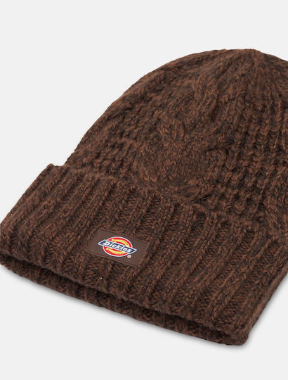 Hoxie Beanie Unisex Σκούφος Πλεκτός σε Καφέ χρώμα