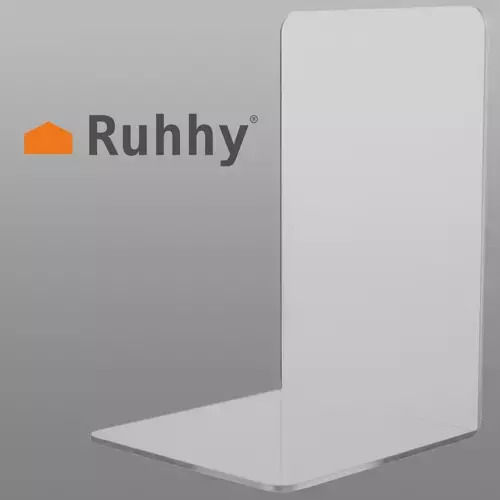 Plastic Bookend in Transparent Color 6pcs 12x12x18.5cm