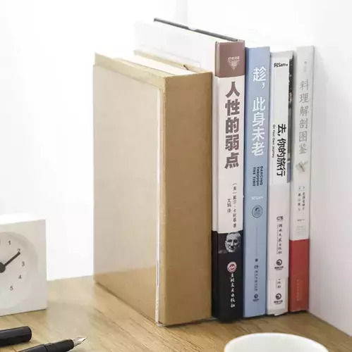 Plastic Bookend in Transparent Color 6pcs 12x12x18.5cm