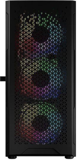 Logic Aramis ARGB Геймърско бюро Midi Tower Компютърна кутия със страничен прозорец Черен