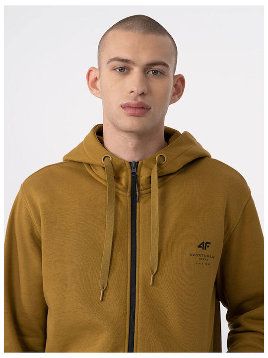 Herren Sweatshirt mit Kapuze in Gelb