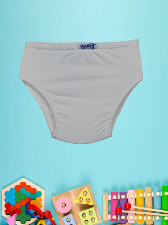 Poopes Kids' Diaper Underwear White