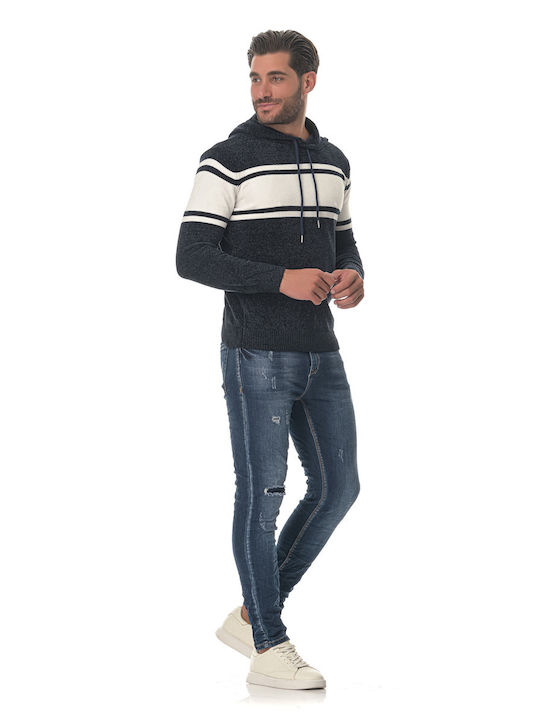 G Secret Herren Langarm-Pullover Marineblau