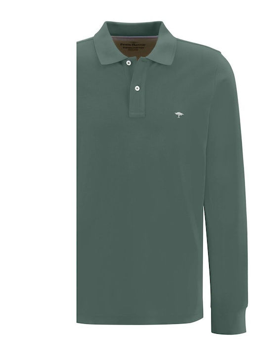 Fynch Hatton Men's Long Sleeve Blouse Polo Green