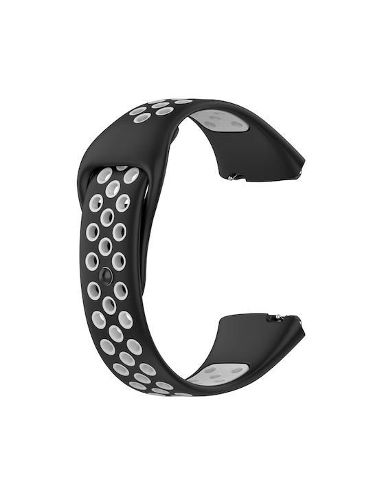 Lite Watch 3 Active Two Color Λουράκι Σιλικόνης Μαύρο (Redmi Watch 3 Active)