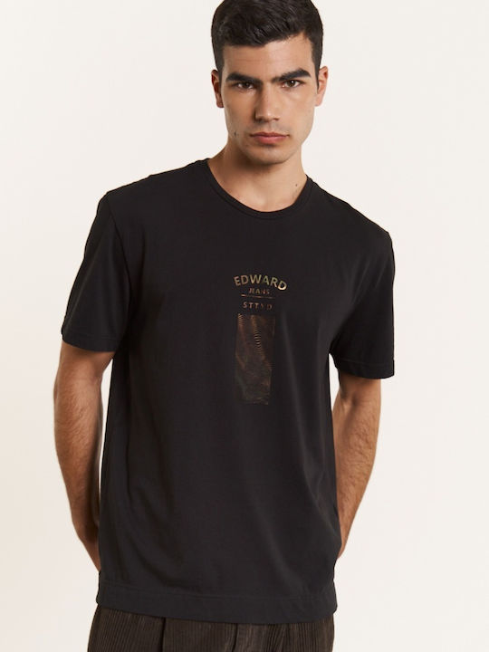 Edward Jeans Men's Short Sleeve T-shirt Black