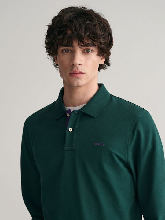 Polo Bluza Mânecă Lungă Verde