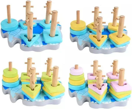 Marionette Wooden Toys Shape Sorting Toy Elephant With 5 Geometric Shapes And Colors made of Wood