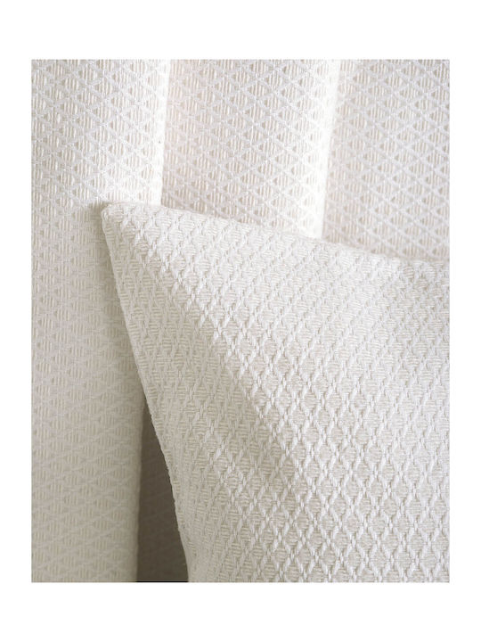 Rythmos Matis Three-Seater Sofa Jacquard Throw 180x280cm Ecru