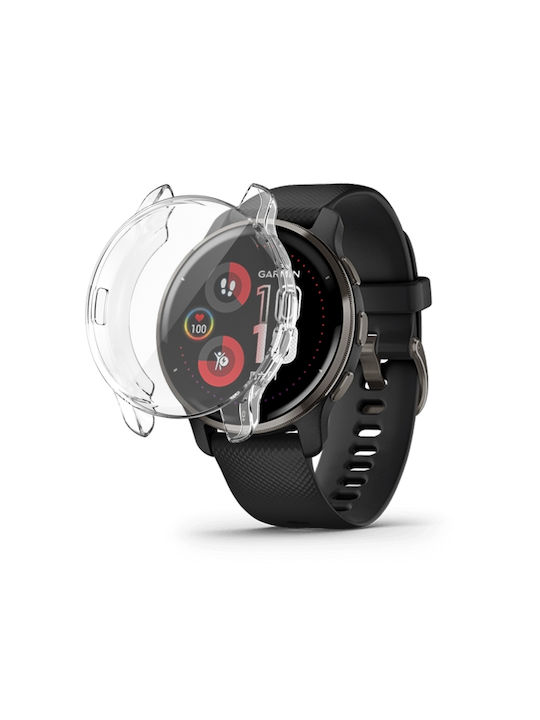 Full Coverage Carcasă de Silicon în culoarea Transparent pentru Garmin Venu 2