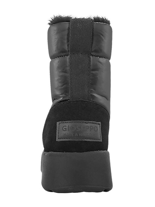 Women's Ankle Boots with Fur Black