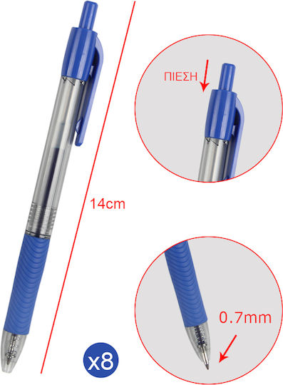 Tpster Στυλό Ballpoint 8τμχ