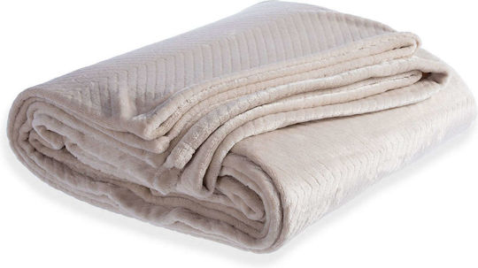 Nef-Nef Homeware Dakari Ριχτάρι Διθέσιου Καναπέ Ζακάρ 180x250εκ. Εκρού