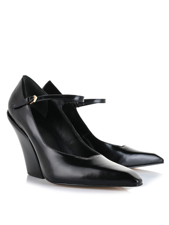 Carrano Leather Black Heels