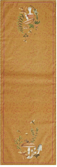 Kentia Ράνερ Βαμβακερό Σετ 2τμχ Mushroom Ocher 50x160εκ.