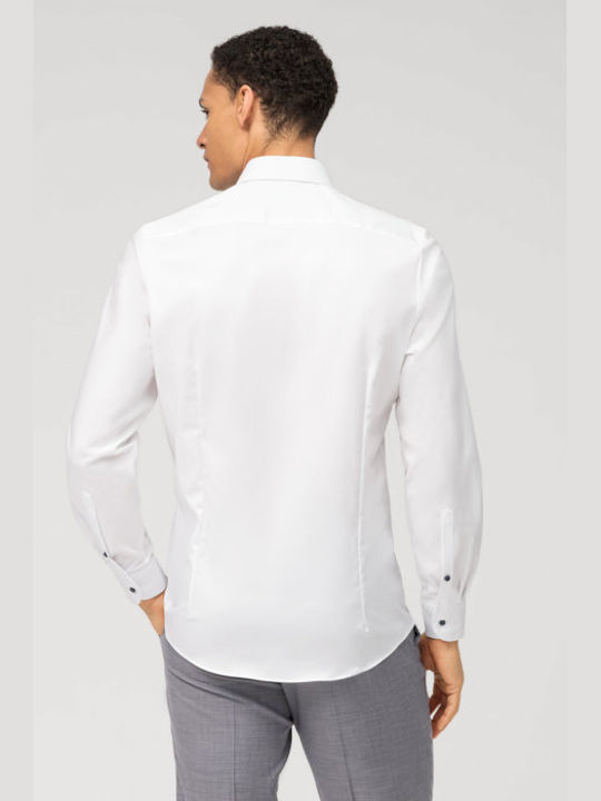 Olymp Men's Shirt Long Sleeve Cotton White