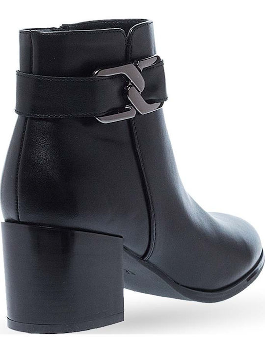 Women's Ankle Boots with Medium Heel Black