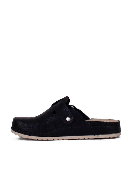 My Way Shoes Γυναικεία Ανατομικά Σαμπό Μαύρα