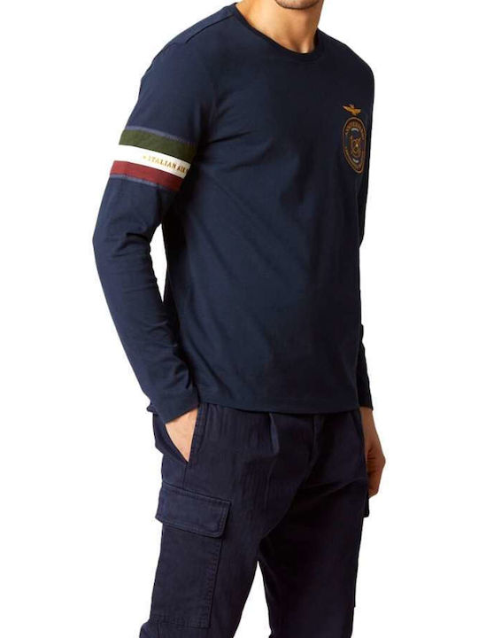 Aeronautica Militare Herren Langarmshirt Blau