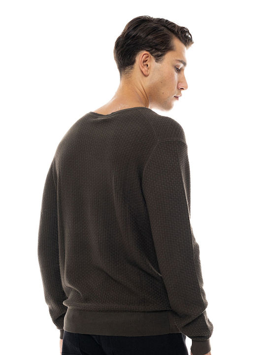 Smart Fashion Herren Langarm-Pullover Grün