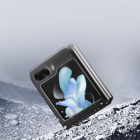Dux Ducis Bril Back Cover Synthetic Leather Magnetic Black (Galaxy Z Flip5)