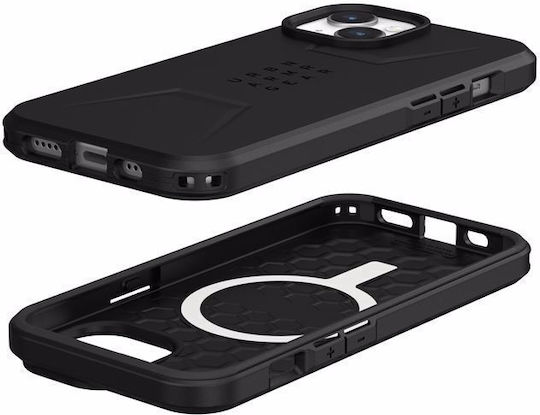 UAG Civilian Back Cover Σιλικόνης Μαύρο (iPhone 15)